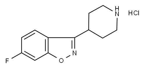 6-Fluoro-3-(4-piperidinyl)-1,2-benzisoxazole hydrochloride Structure