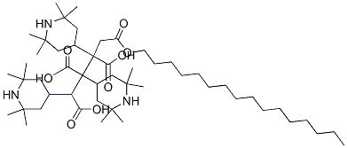 1-hexadecyl 2,3,4-tris(2,2,6,6-tetramethyl-4-piperidyl) butane-1,2,3,4-tetracarboxylate|