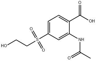 2-(acetamido)-4-[(2-hydroxyethyl)sulphonyl]benzoic acid Structure