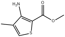 3-アミノ-4-メチルチオフェン-2-カルボン酸メチル 化学構造式