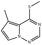 5-methyl-4-(methylthio)pyrrolo[1,2-f][1,2,4]triazine Struktur