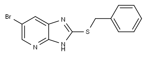 1H-IMIDAZO[4,5-B]PYRIDINE,6-BROMO-2-[(PHENYLMETHYL)THIO]- Structure