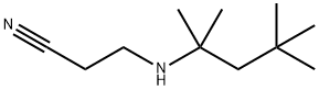 3-((2,4,4-三甲基戊-2-基)氨基)丙腈, 86375-28-2, 结构式