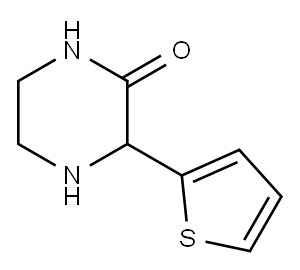 Piperazinone, 3-(2-thienyl)- (9CI) Structure