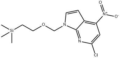 1H-Pyrrolo[2,3-b]pyridine, 6-chloro-4-nitro-1-[[2-(triMethylsilyl)ethoxy]Methyl]- Struktur