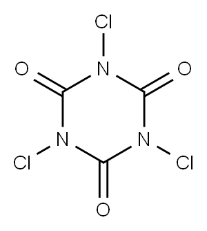 Trichloroisocyanuric acid Struktur