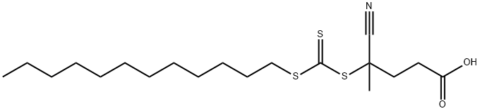 4-シアノ-4-[[(ドデシルチオ)カルボノチオイル]チオ]ペンタン酸 化学構造式