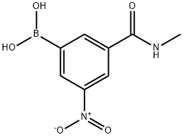 3-(甲基氨甲酰基)-5-硝基苯基硼酸, 871332-77-3, 结构式
