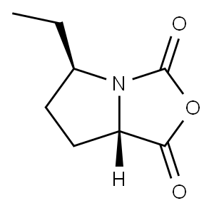 1H,3H-Pyrrolo[1,2-c]oxazole-1,3-dione,5-ethyltetrahydro-,(5R-cis)-(9CI) Structure