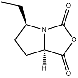 1H,3H-Pyrrolo[1,2-c]oxazole-1,3-dione,5-ethyltetrahydro-,(5R-trans)-(9CI) Structure