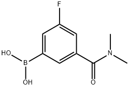5-(DIMETHYLCARBAMOYL)-3-FLUOROBENZENEBORONIC ACID Structure