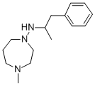 Hexahydro-4-methyl-N-(1-methyl-2-phenylethyl)-1H-1,4-diazepin-1-amine Structure