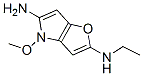 4H-Furo[3,2-b]pyrrole-2,5-diamine,  N2-ethyl-4-methoxy- Structure