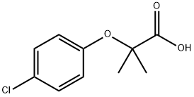 2-(4-Chlorophenoxy)-2-methylpropionic acid Struktur