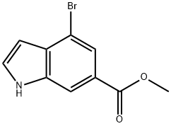 1H-Indole-6-carboxylic acid, 4-broMo-, Methyl ester Structure