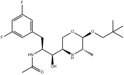 AcetaMide, N-[(1S,2S)-1-[(3,5-difluorophenyl)Methyl]-2-[(3R,5S,6R)-6-(2,2-diMethylpropoxy)-5-Methyl-3-Morpholinyl]-2-hydroxyethyl]- Structure