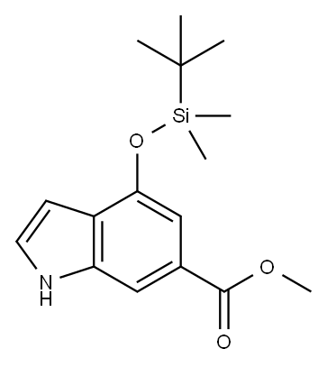 1H-Indole-6-carboxylic acid, 4-[[(1,1-diMethylethyl)diMethylsilyl]oxy]-, Methyl ester|1H-Indole-6-carboxylic acid, 4-[[(1,1-diMethylethyl)diMethylsilyl]oxy]-, Methyl ester