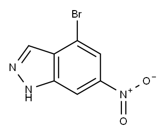 1H-Indazole,4-broMo-6-nitro- Structure