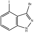 1H-Indazole, 3-broMo-4-iodo- Structure