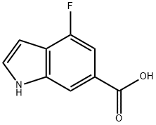 1H-Indole-6-carboxylic acid, 4-fluoro- Structure