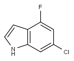 1H-Indole, 6-chloro-4-fluoro- Structure