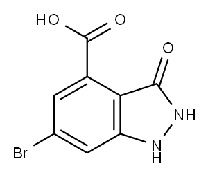 1H-Indazole-4-carboxylicacid,6-broMo-2,3-dihydro-3-oxo-|3-羟基-6-溴-吲唑-4-羧酸