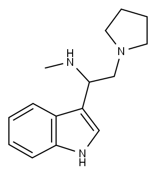 [1-(1H-INDOL-3-YL)-2-PYRROLIDIN-1-YL-ETHYL]-METHYL-AMINE
 Structure