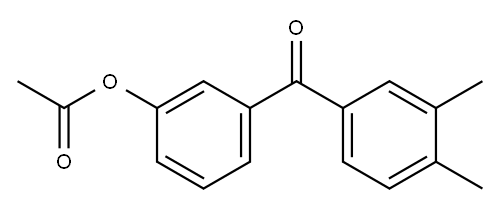 3-ACETOXY-3',4'-DIMETHYLBENZOPHENONE Structure