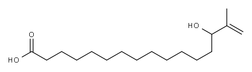 15-Hexadecenoic acid, 14-hydroxy-15-methyl- 结构式