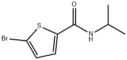 5-ブロモ-N-イソプロピル-2-チオフェンカルボキサミド 化学構造式