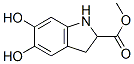 1H-Indole-2-carboxylic acid, 2,3-dihydro-5,6-dihydroxy-, methyl ester (9CI) Structure