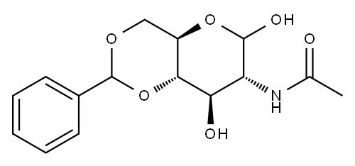 2-ACETAMIDO-4,6-O-BENZYLIDENE-2-DEOXY-D-GLUCOPYRANOSE Structure