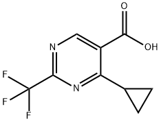 4-Cyclopropyl-2-(trifluoromethyl)pyrimidine-5-carboxylic acid Structure