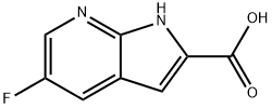 5-フルオロ-1H-ピロロ[2,3-B]ピリジン-2-カルボン酸 化学構造式