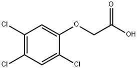 2,4,5-三氯苯氧乙酸, 93-76-5, 结构式