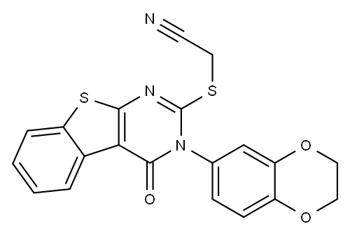 Acetonitrile, 2-[[3-(2,3-dihydro-1,4-benzodioxin-6-yl)-3,4-dihydro-4-oxo[1]benzothieno[2,3-d]pyriMidin-2-yl]thio]-|