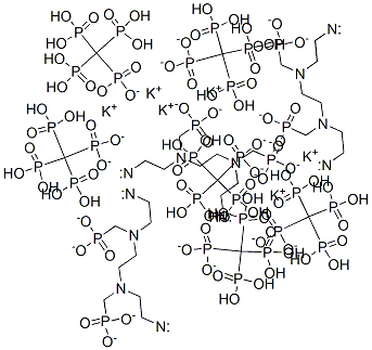 hexapotassium hexahydrogen [ethane-1,2-diylbis[[(phosphonatomethyl)imino]ethane-2,1-diylnitrilobis(methylene)]]tetrakisphosphonate Structure