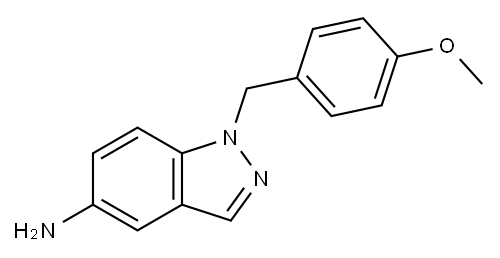 1H-Indazol-5-amine, 1-[(4-methoxyphenyl)methyl]-|1-[(4-甲氧基苯基)甲基]-1H-吲唑-5-胺