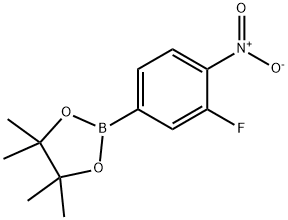 3-FLUORO-4-NITROPHENYLBORONIC ACID, PINACOL ESTER, 939968-60-2, 结构式