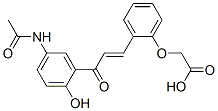 (E)-[2-[3-[5-(acetylamino)-2-hydroxyphenyl]-3-oxo-1-propenyl]phenoxy]acetic acid Structure