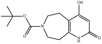 1,2,5,6,8,9-Hexahydro-4-hydroxy-2-oxo-7H-pyrido[2,3-d]azepine-7-carboxylic acid tert-butyl ester Structure