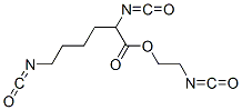 Hexanoic acid, 2,6-diisocyanato-, 2-isocyanatoethyl ester Structure