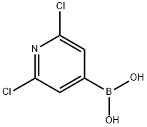 2,6-ジクロロピリジン-4-ボロン酸 化学構造式