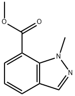 1-メチル-1H-インダゾール-7-カルボン酸メチルエステル 化学構造式