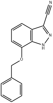 1H-Indazole-3-carbonitrile, 7-(phenylmethoxy)-|7-苄氧基-3-氰基吲唑