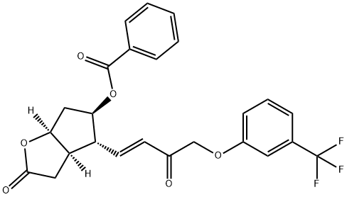 (3aR,4R,5R,6aS)-5-(Benzoyloxy)hexahydro-4-[(1E)-3-oxo-4-[3-(trifluoromethyl)phenoxy]-1-buten-1-yl]-2H-cyclopenta[b]furan-2-one Structure