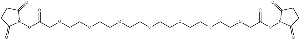 Heptaoxatricosanedioic Acid Bis(N-Hydroxysuccinimide) Ester Structure