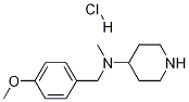 (4-Methoxy-benzyl)-Methyl-piperidin-4-yl-aMine hydrochloride Structure