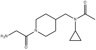 N-[1-(2-AMino-acetyl)-piperidin-4-ylMethyl]-N-cyclopropyl-acetaMide Struktur