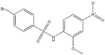 4-BroMo-N-(2-Methoxy-4-nitrophenyl)benzenesulfonaMide, 97% Structure